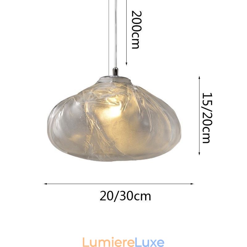 Lustre en verre à suspension nordique créatif