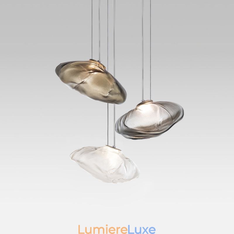 Lustre en verre à suspension nordique créatif