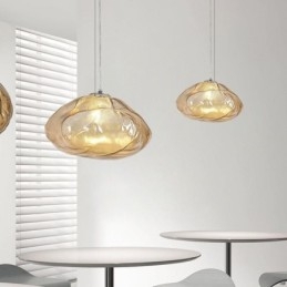 Lustre en verre à suspension nordique créatif