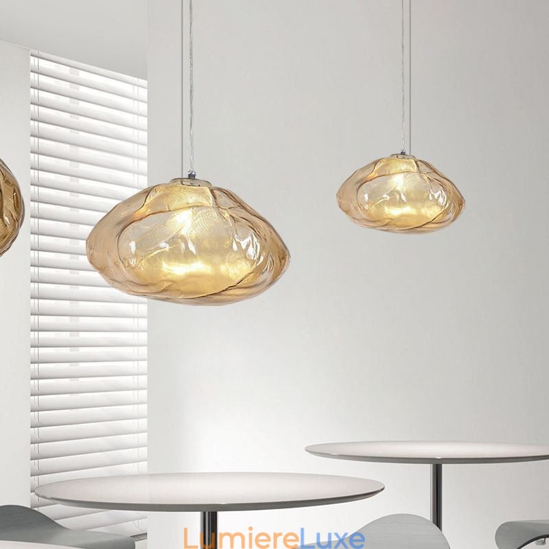 Lustre en verre à suspension nordique créatif
