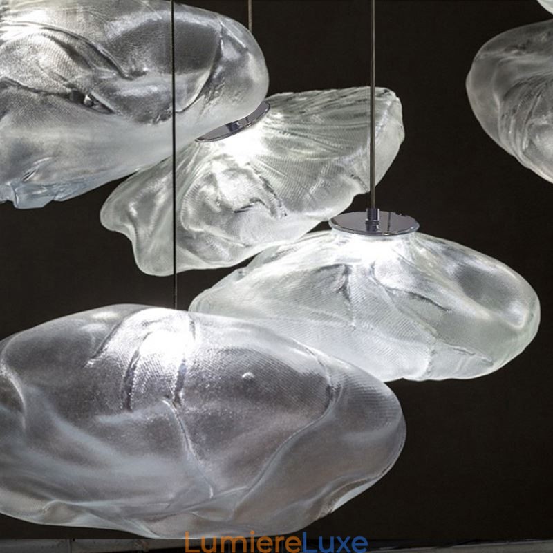 Lustre en verre à suspension nordique créatif