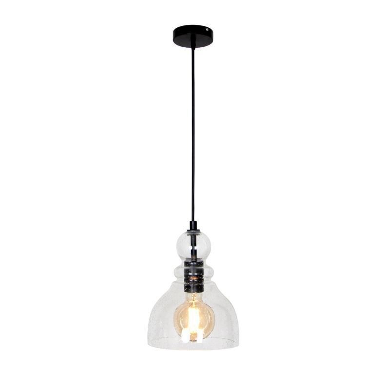 Suspension moderne en fer et verre Gourd