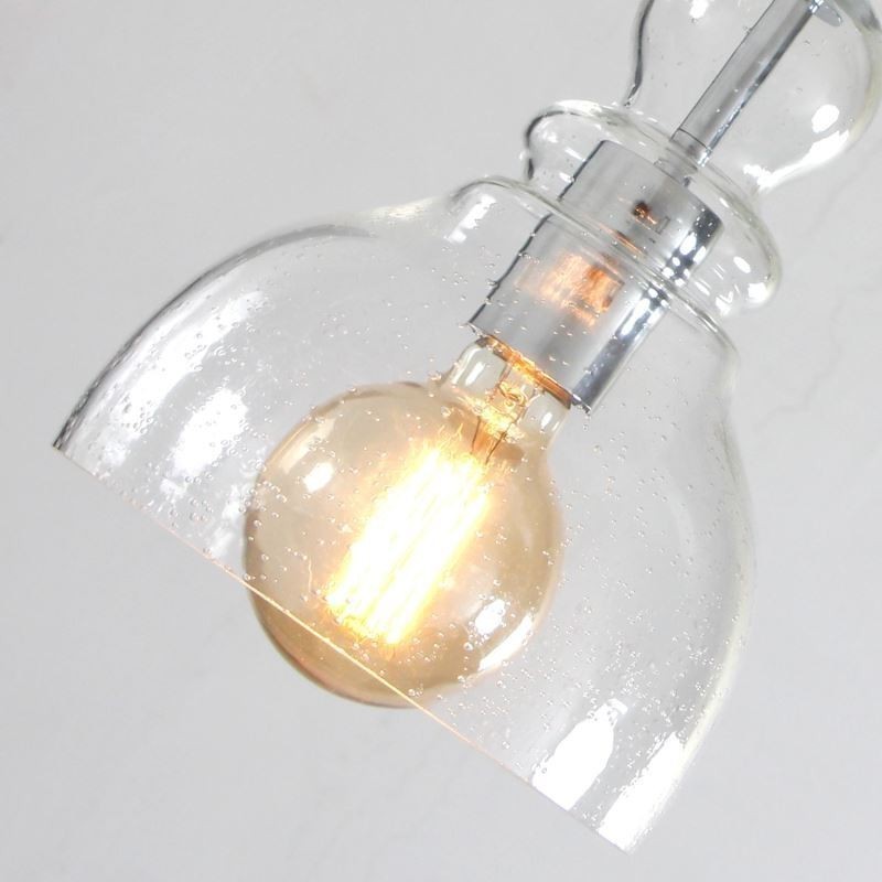 Suspension moderne en fer et verre Gourd