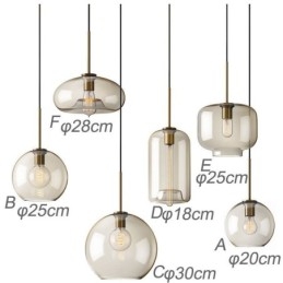 Suspension classique en verre à 3 lumières, luminaire suspendu pour café