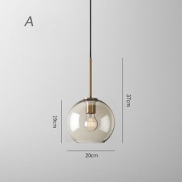 Suspension classique en verre à 3 lumières, luminaire suspendu pour café