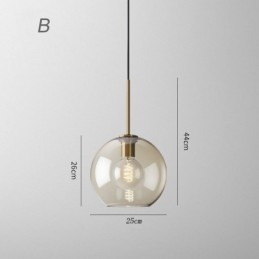 Suspension classique en verre à 3 lumières, luminaire suspendu pour café