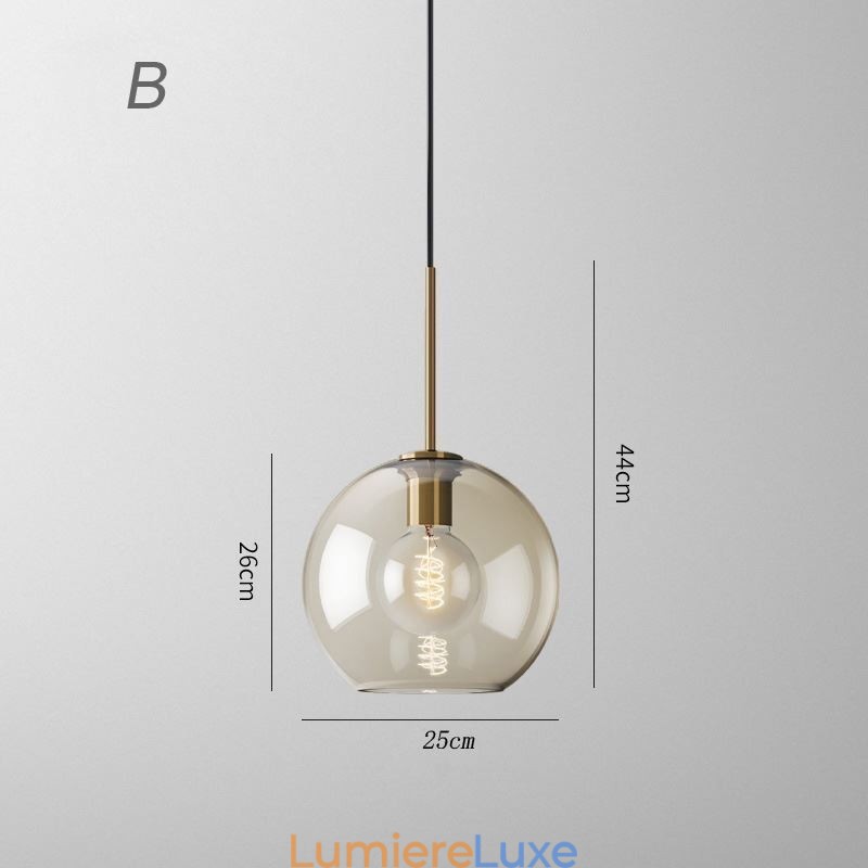 Suspension classique en verre à 3 lumières, luminaire suspendu pour café