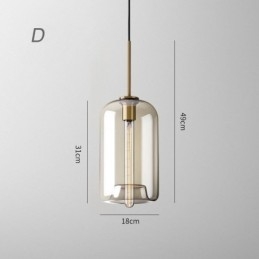 Suspension classique en verre à 3 lumières, luminaire suspendu pour café