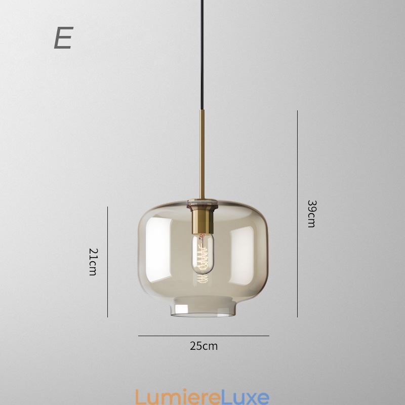Suspension classique en verre à 3 lumières, luminaire suspendu pour café