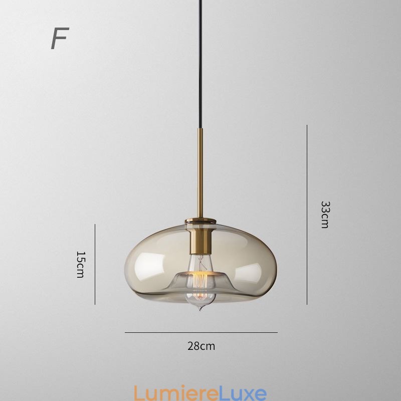 Suspension classique en verre à 3 lumières, luminaire suspendu pour café