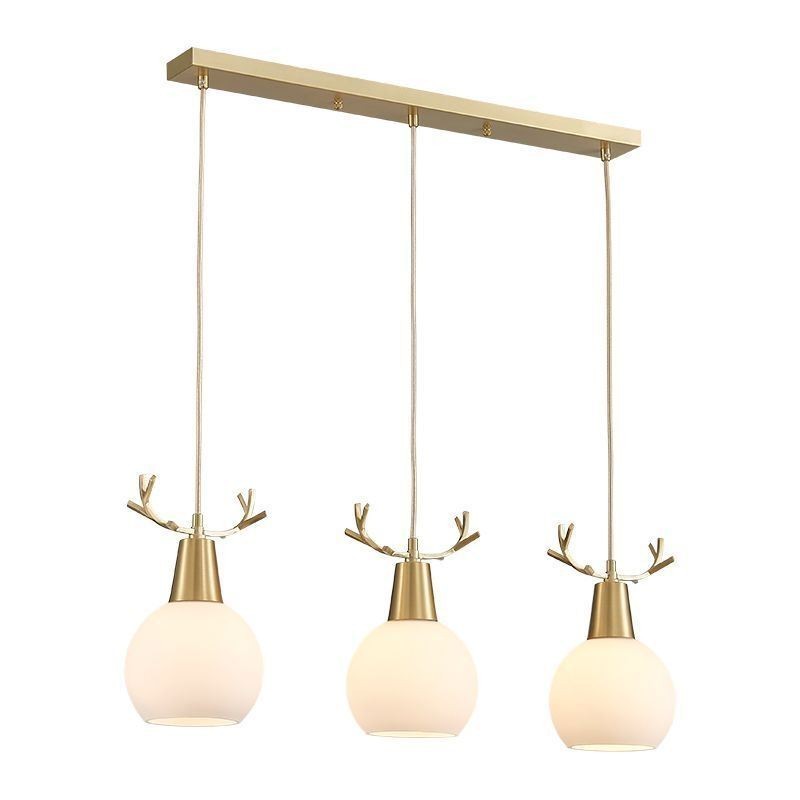 Suspension moderne et simple en cuivre Antler