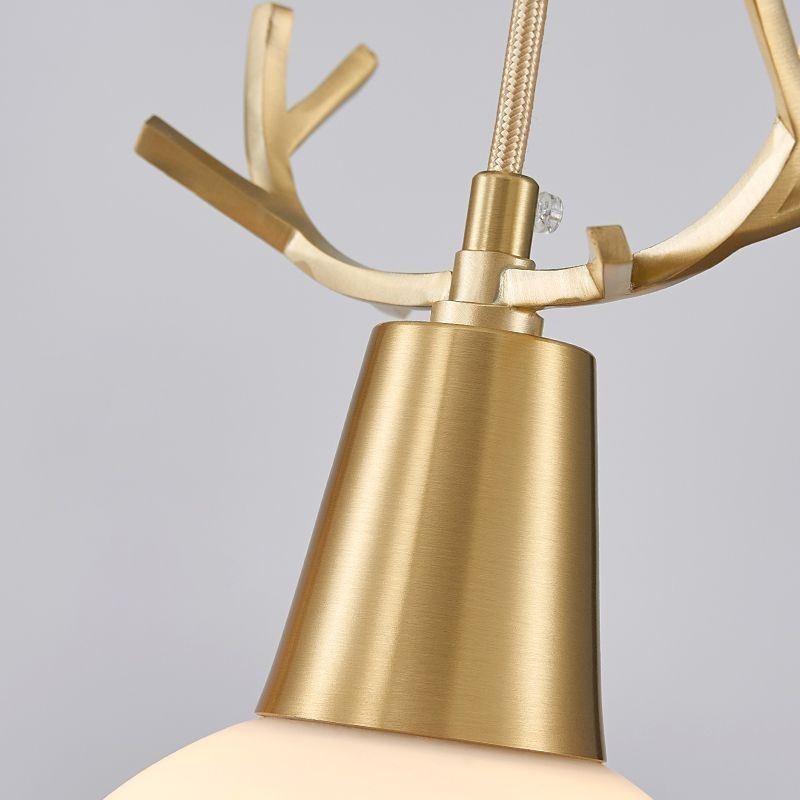 Suspension moderne et simple en cuivre Antler