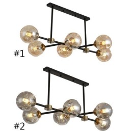 Plafonnier moderne en verre à 6 lampes Magic Bean