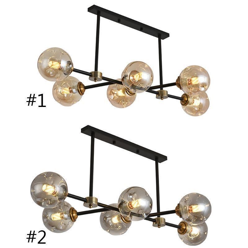 Plafonnier moderne en verre à 6 lampes Magic Bean