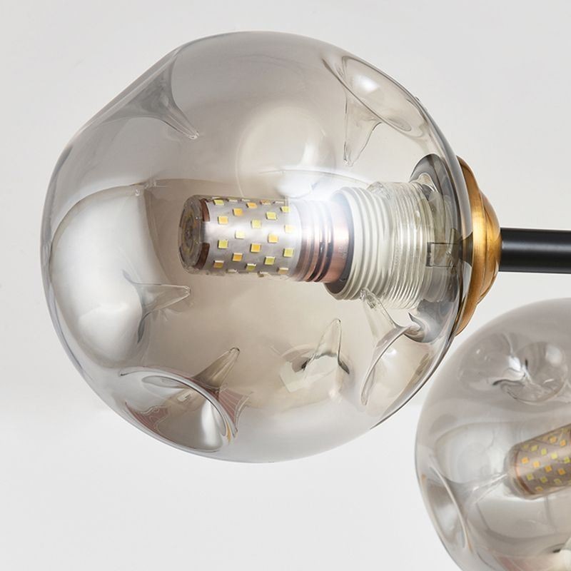 Plafonnier moderne en verre à 6 lampes Magic Bean