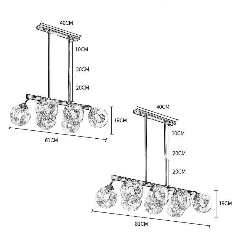 Suspension Magic Bean Globe en verre