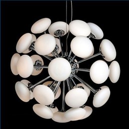Lampe suspendue circulaire en verre de style européen, style restaurant moderne
