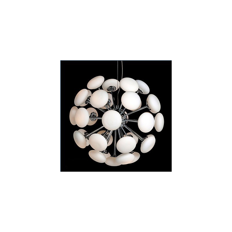 Lampe suspendue circulaire en verre de style européen, style restaurant moderne