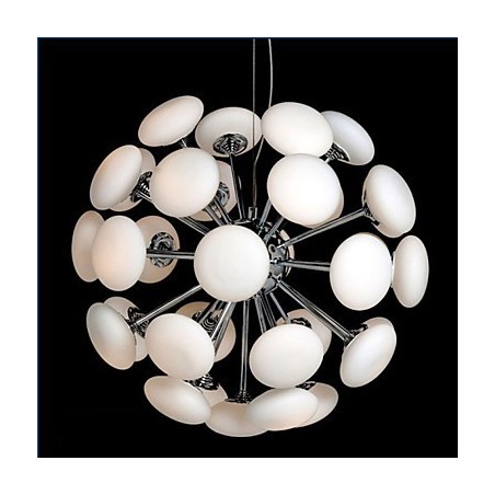 Lampe suspendue circulaire en verre de style européen, style restaurant moderne Lampe suspendue circulaire en verre de style européen, style restaurant moderne