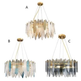 Suspension contemporaine élégante en verre
