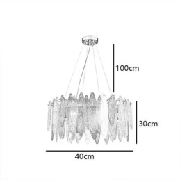 Suspension contemporaine élégante en verre