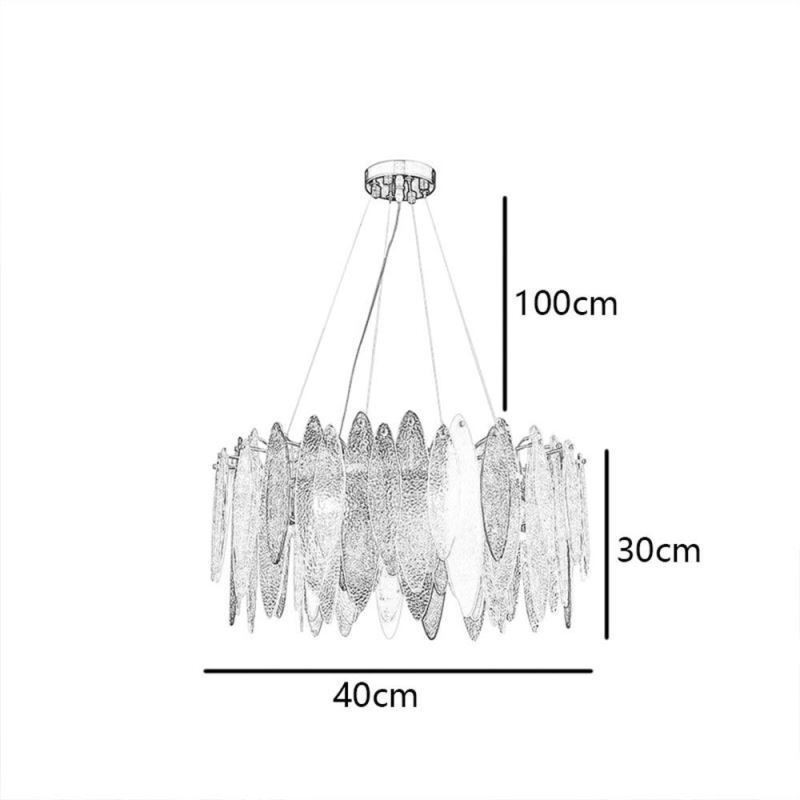 Suspension contemporaine élégante en verre