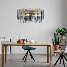 Suspension contemporaine élégante en verre