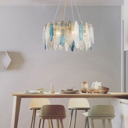 Suspension contemporaine élégante en verre