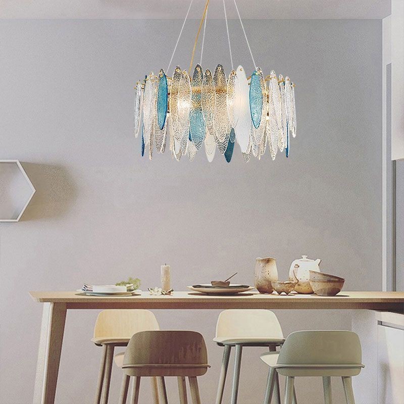 Suspension contemporaine élégante en verre