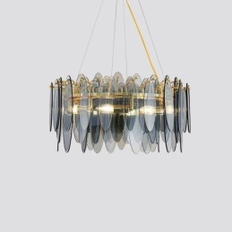Suspension contemporaine élégante en verre