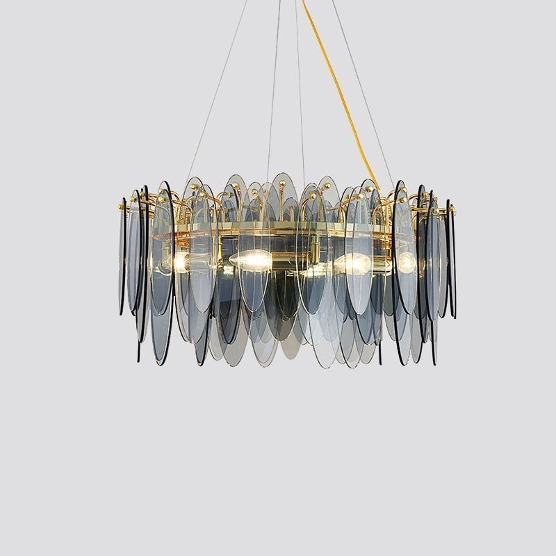 Suspension contemporaine élégante en verre