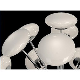 Lampe suspendue circulaire en verre de style européen, style restaurant moderne