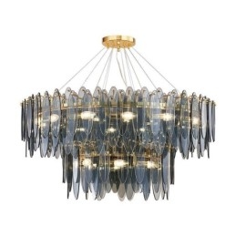 Lustre en verre rond moderne et élégant