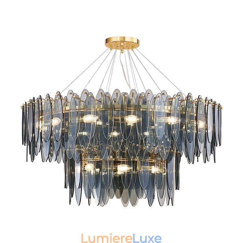 Lustre en verre rond moderne et élégant