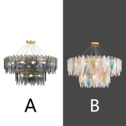Lustre en verre rond moderne et élégant