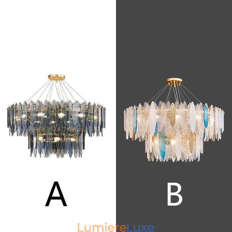 Lustre en verre rond moderne et élégant