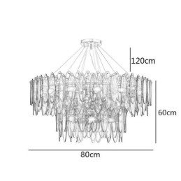Lustre en verre rond moderne et élégant