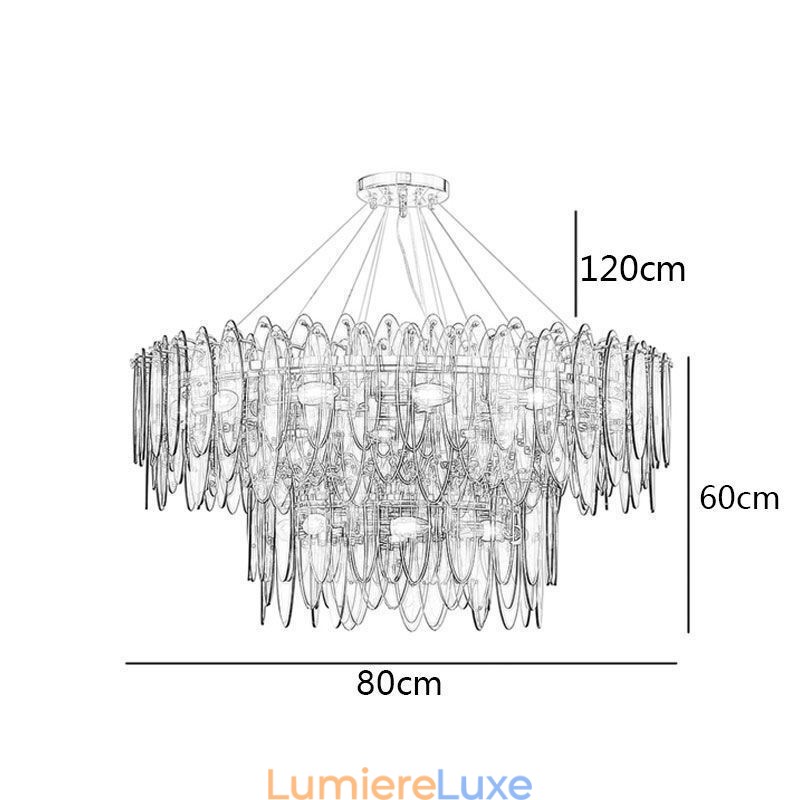 Lustre en verre rond moderne et élégant