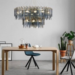 Lustre en verre rond moderne et élégant
