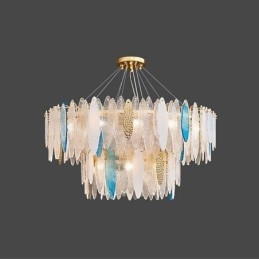Lustre en verre rond moderne et élégant