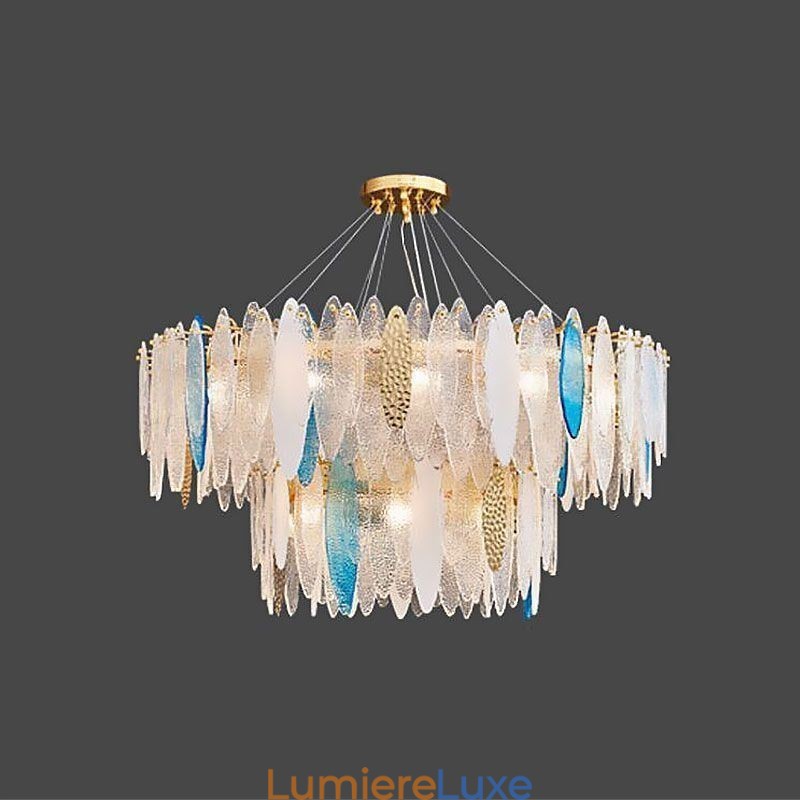 Lustre en verre rond moderne et élégant