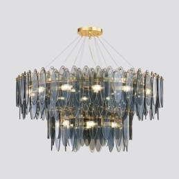 Lustre en verre rond moderne et élégant