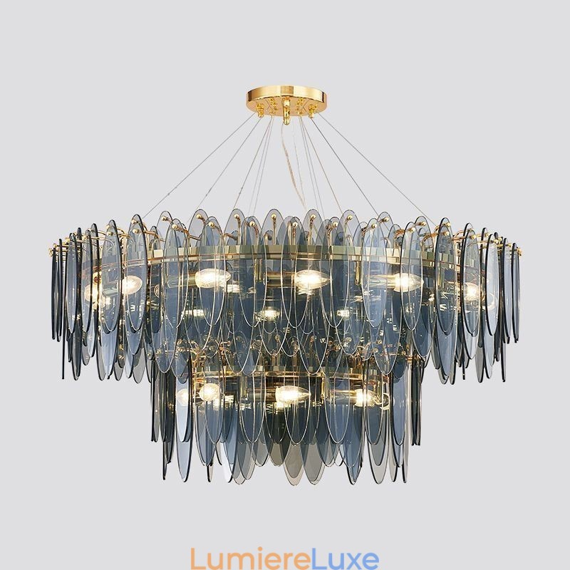 Lustre en verre rond moderne et élégant