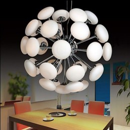 Lampe suspendue circulaire en verre de style européen, style restaurant moderne