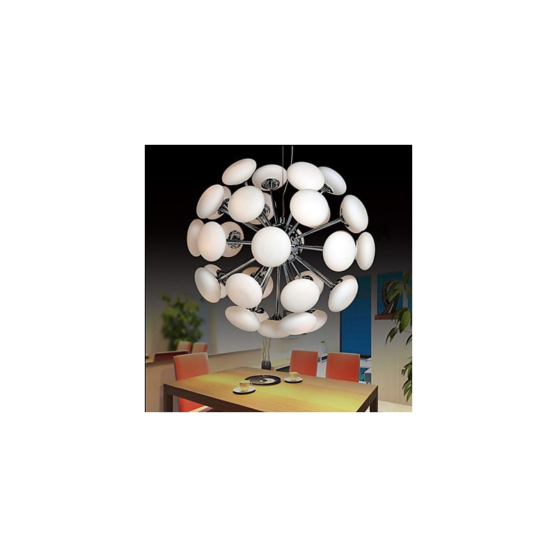 Lampe suspendue circulaire en verre de style européen, style restaurant moderne