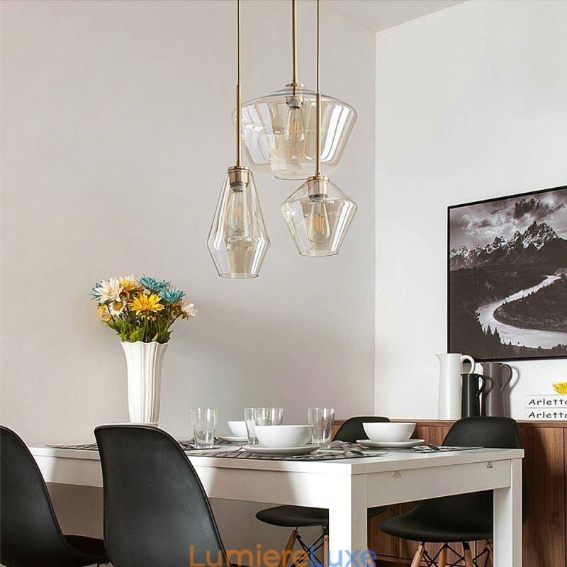 Suspension en verre simple et moderne