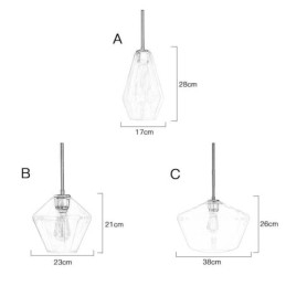 Suspension en verre simple et moderne