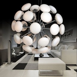 Lampe suspendue circulaire en verre de style européen, style restaurant moderne