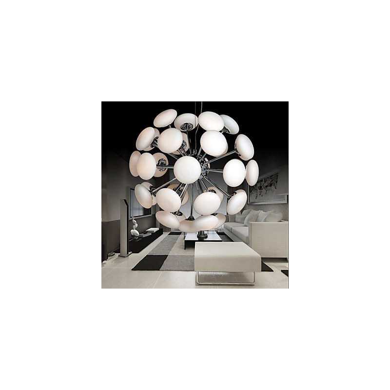 Lampe suspendue circulaire en verre de style européen, style restaurant moderne