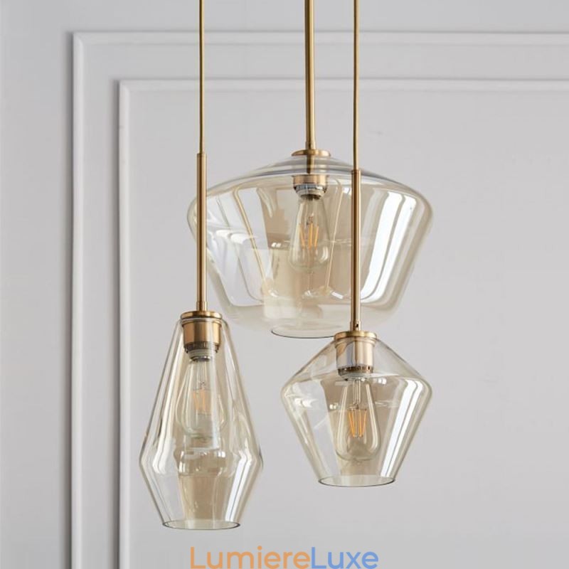 Suspension en verre simple et moderne